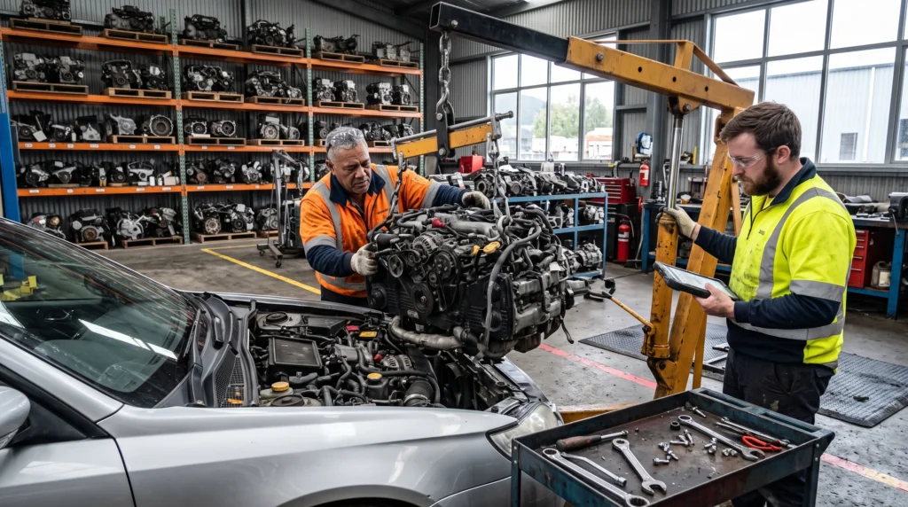 Car Wreckers Dunedin Process removing reusable vehicle parts for recycling