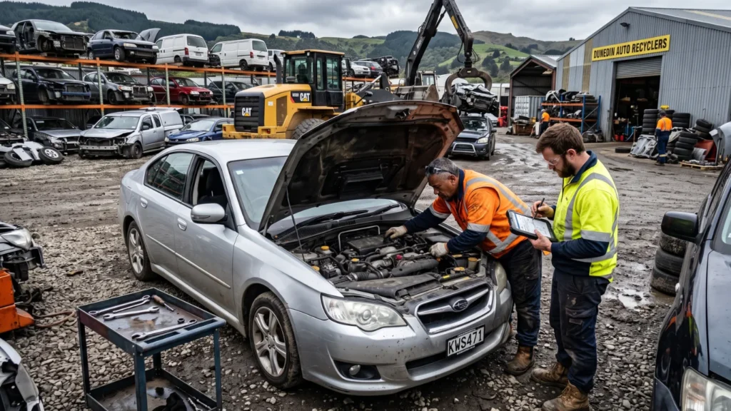 Car Wreckers Dunedin Process vehicle inspection before dismantling